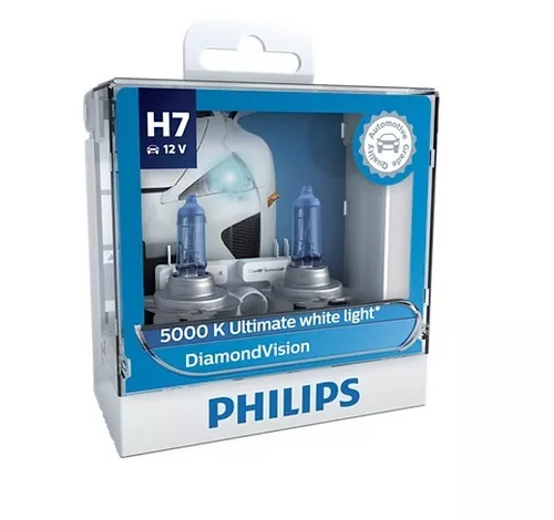 Par Lâmpada Led H7 Philips Ultinon 12/24v 6500k 200% G2