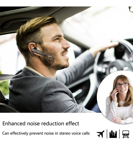 Audífono Manos Libres Bluetooth Inalámbrico, Llamada 10h Hd