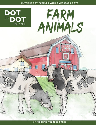 Libro: Farm Animals - Dot To Dot Puzzle (extreme Dot Puzzles