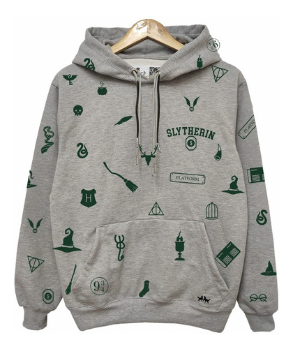 Buzo Buso Saco Hoodie Chompa Negro Premium Slytherin Element