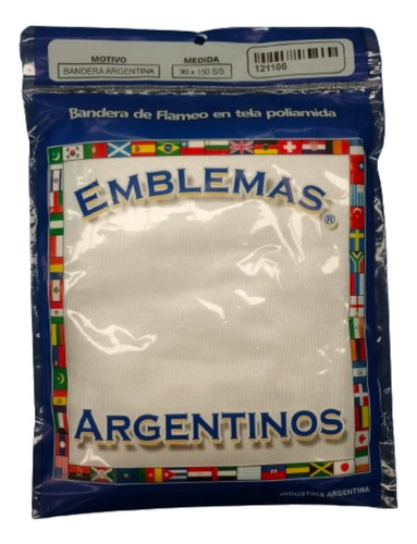 Pack 3 Banderas Flameo Argentina Sin Sol 90x150 Cm- Argentina