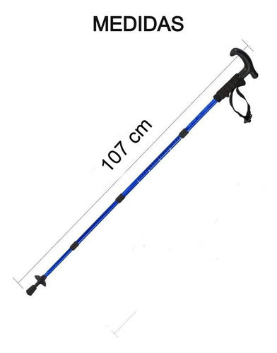 Bastón Trekking Extensible Con Amortiguador Y Empuñadura Ergonómica Antideslizante. Liviano Y Plegable Para Senderismo, Montaña, Escalada O Caminatas.