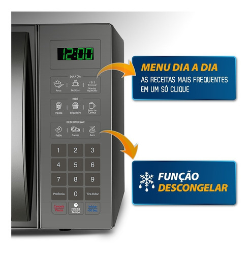 Micro-ondas Espelhado 34 Litros 1400w Mo-02-34-e Mondial 110V