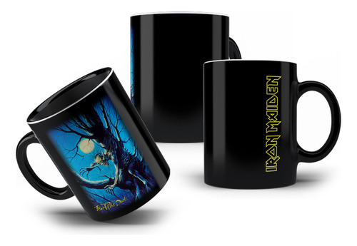 Caneca De Porcelana Iron Maiden Disco Fear Of The Dark Arte