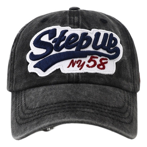 Gorra De Béisbol Bordada Con Letras Y Visera Retro Americana