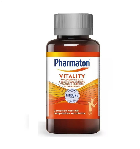 Pharmaton Vitality X 60 Comprimidos Suplemento Dietario