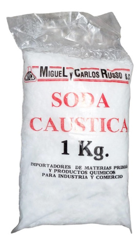 Pack 5 Bolsas X 1kg Soda Caustica En Escamas