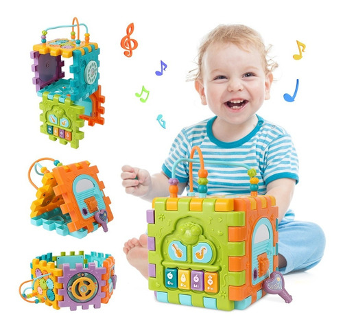 Juguete Cubo Didáctico Educativo Musical Juego Bebé Infantil