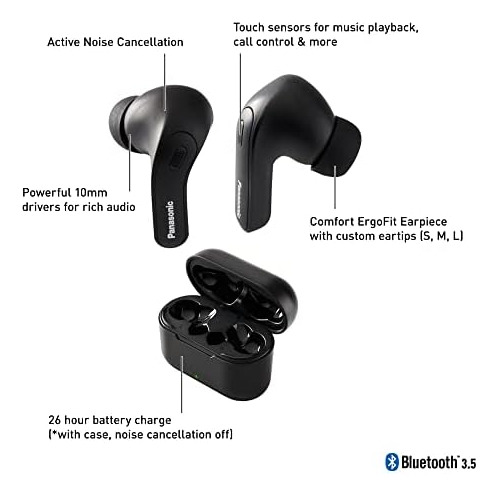 Panasonic Ergofit True Auriculares Inalámbricos Con Cancelac