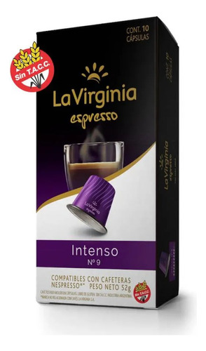 Café La Virginia Intenso N°9 X 3 Cajas.