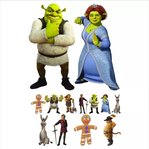 Shrek kit de mesa tipo displays 9 peças pronta entrega