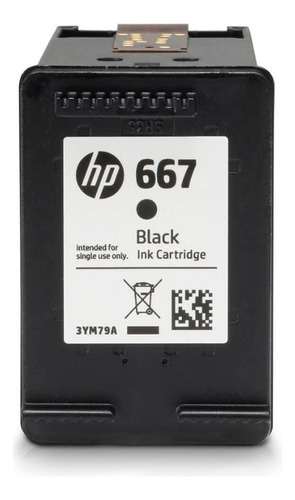 Cartucho De Tinta Hp 667 Negro Ink Advantage