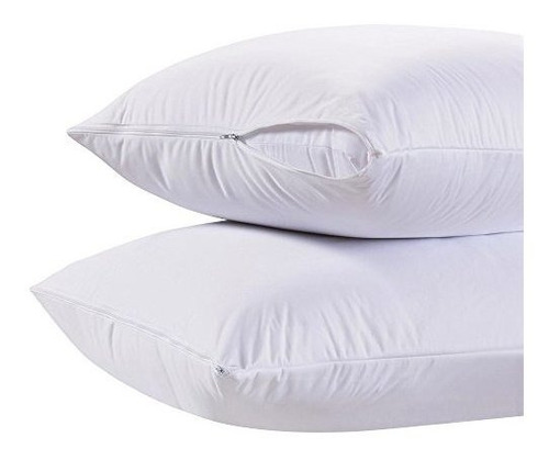 Funda De Almohada Clasica De Color Blanco Con Cremallera Ta