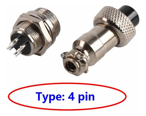 K Conector De 2/3/4/5/6 Pines Macho, Hembra De 12mm, 10