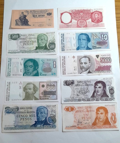 Billetes Antiguos Lote De 30 Pc 15 Extranjeros 15 Argentinos (Usado)