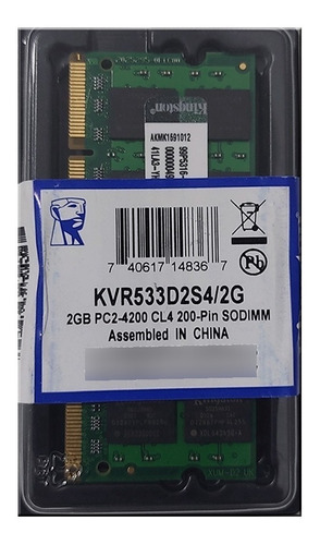 Kingston Memoria Ram Ddr2 533  Pc2-4200 Mhz 2gb Laptop