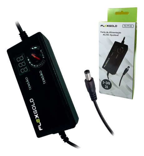 Fonte De Energia Regulável Universal 3v A 24v Até 2a Pino P4