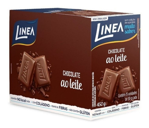 Linea Chocolate Ao Leite Zero Açúcar 30g 15 - Unidades