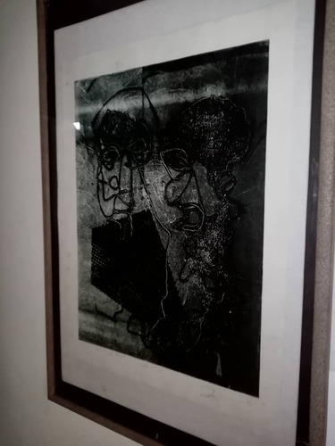 Cuadro Serigrafía Mercedes Pardo Obra Única 1976 Con Marco