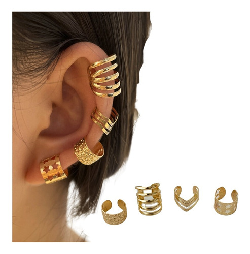 Aretes Mujer Ear Cuff Solitario Set Ear Cuff Maravilla