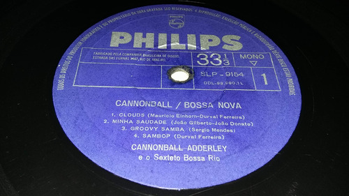 Lp Cannonball Adderley-bossa Nova-muitos Defeitos-lê Anúncio