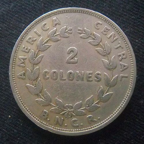 Costa Rica 2 Colones 1948 Excelente Km 183