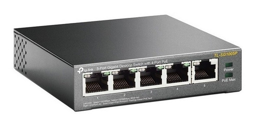 Imagem 9 de 10 de Switch 5 Portastl-sg1005p Metal Gigabit 4 Portas Poe+