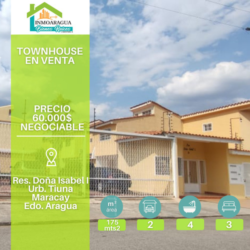 Venta De Townhouse/ Urb. Tiuna, Maracay/ Yp1390 