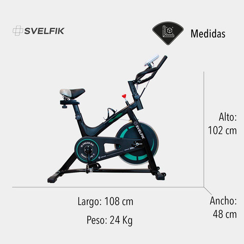 Imagen 2 de 5 de Bicicleta Para Ejercicio Spining Fija Estática 6kg Ms