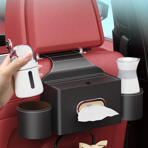 Contenedor De Almacenamiento Para Respaldo De Asiento, Negro