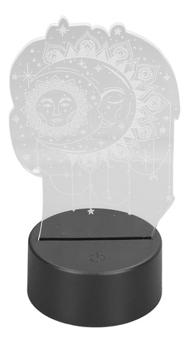 Mesa 3d, 7 Colores, Sol Y Luna, Led, Noche, Acrílico Táctil,
