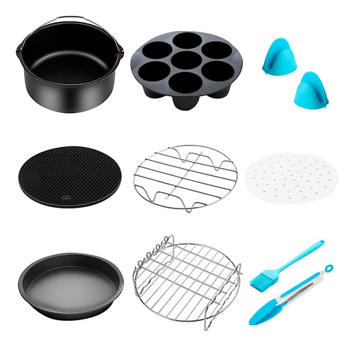 Accesorios Freidora De Aire Juego 12 Piezas Antiadherente.