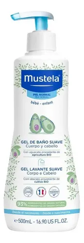 Mustela Gel Lavante Suave com Abacate Orgânico Bebê 500 ml