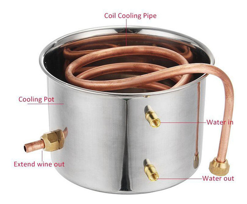 Moonshine Ainda Espíritos Álcool Destilador De Água De 8l