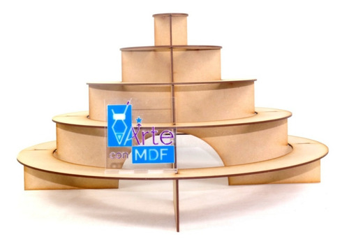 Imagen 2 de 6 de Base Para Cupcakes Piramide Circular En Mdf Mesa Dulces