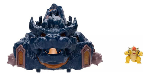 Playset Castillo Isla De Bowser Nintendo Super Mario Bros Color Azul