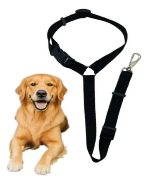 Cinto Segurança Pet Ajustável Fast Br Encosto Cabeça Nylon Cachorro Gato
