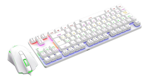 Imagen 6 de 10 de Combo Teclado Y Mouse T-dagger T-tgs005w Advance Force White