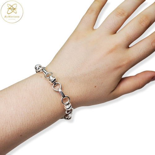 Pulsera Plata Nudos Chicos Y Argollas