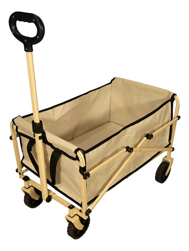 Carrito Plegable De Acero Tipo Vagón Multiusos Con Jaladera