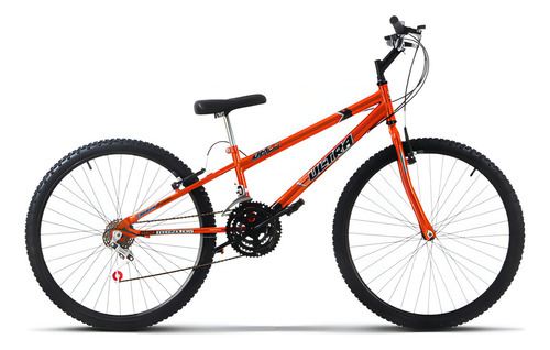 Bicicleta Bike Com Aro 26 Rebaixada Chrome Line 18 Marchas Cor Laranja
