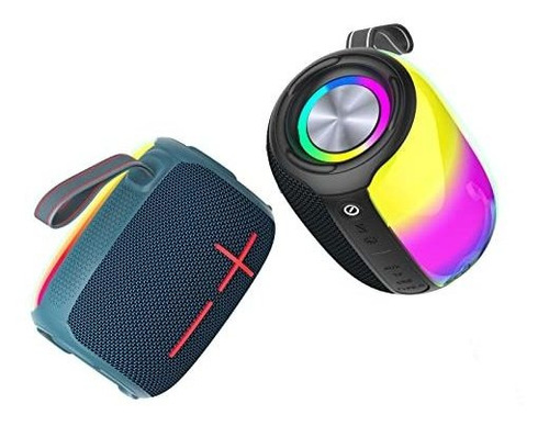 Kenkuo Altavoces Bluetooth Con Luces, Altavoz N7trj