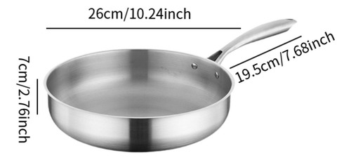 Sartén De Acero Inoxidable Sartén De Filete De 26 Cm
