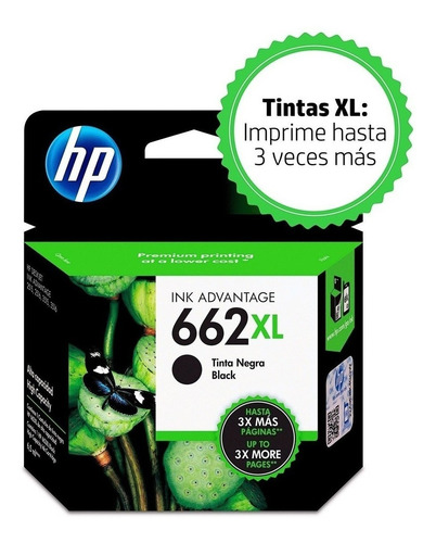 Cartucho Hp 662xl Negro Original Hp 2515 3515 2545 3545 4645