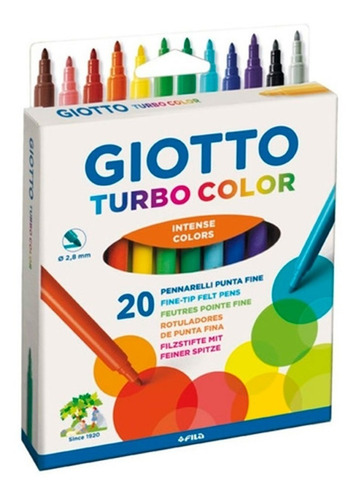 Marcadores Giotto Turbo Color 20 Colores