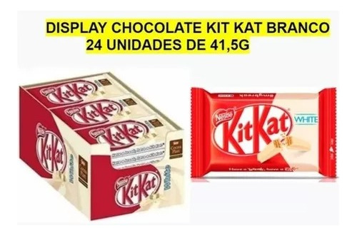 Chocolate Kit Kat Branco 41,5g Caixa C/24 Unidades 