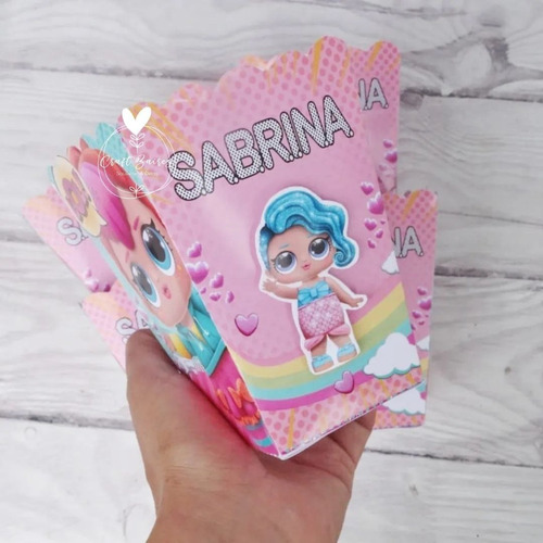 30 Cajita Pochoclera Personalizada Lol Surprise Craftbaires