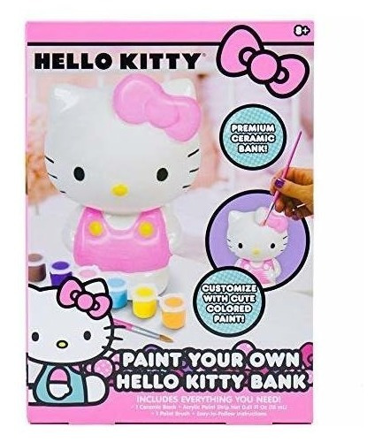 Hello Kitty Pinta Tu Propia Alcancia, Banco De Monedas Diy