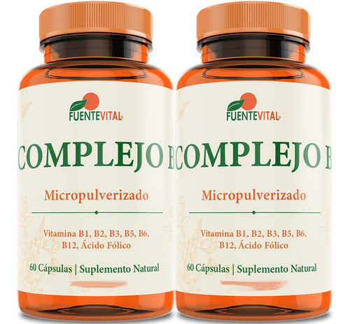 2x Complejo Vitamina 120 Caps Complex B5 B3 B6 B1 B2 B12
