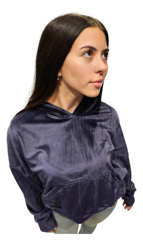 Buzo Hoodie Corto De Plush - Varios Colores